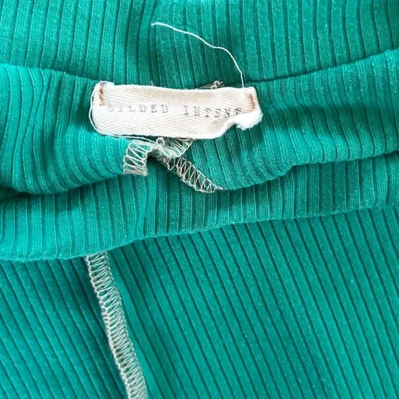 Gilded Intent High Neck Open Back Green Ribbed‎ Tank Top Women's Small - Picture 6 of 8